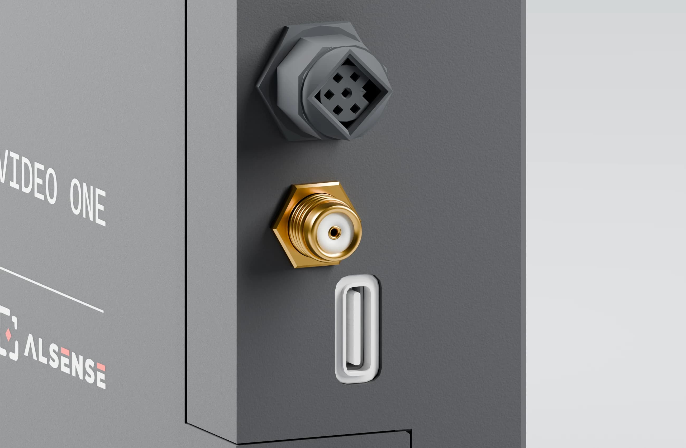 Rear connectors: SMA antenna socket and USB-C