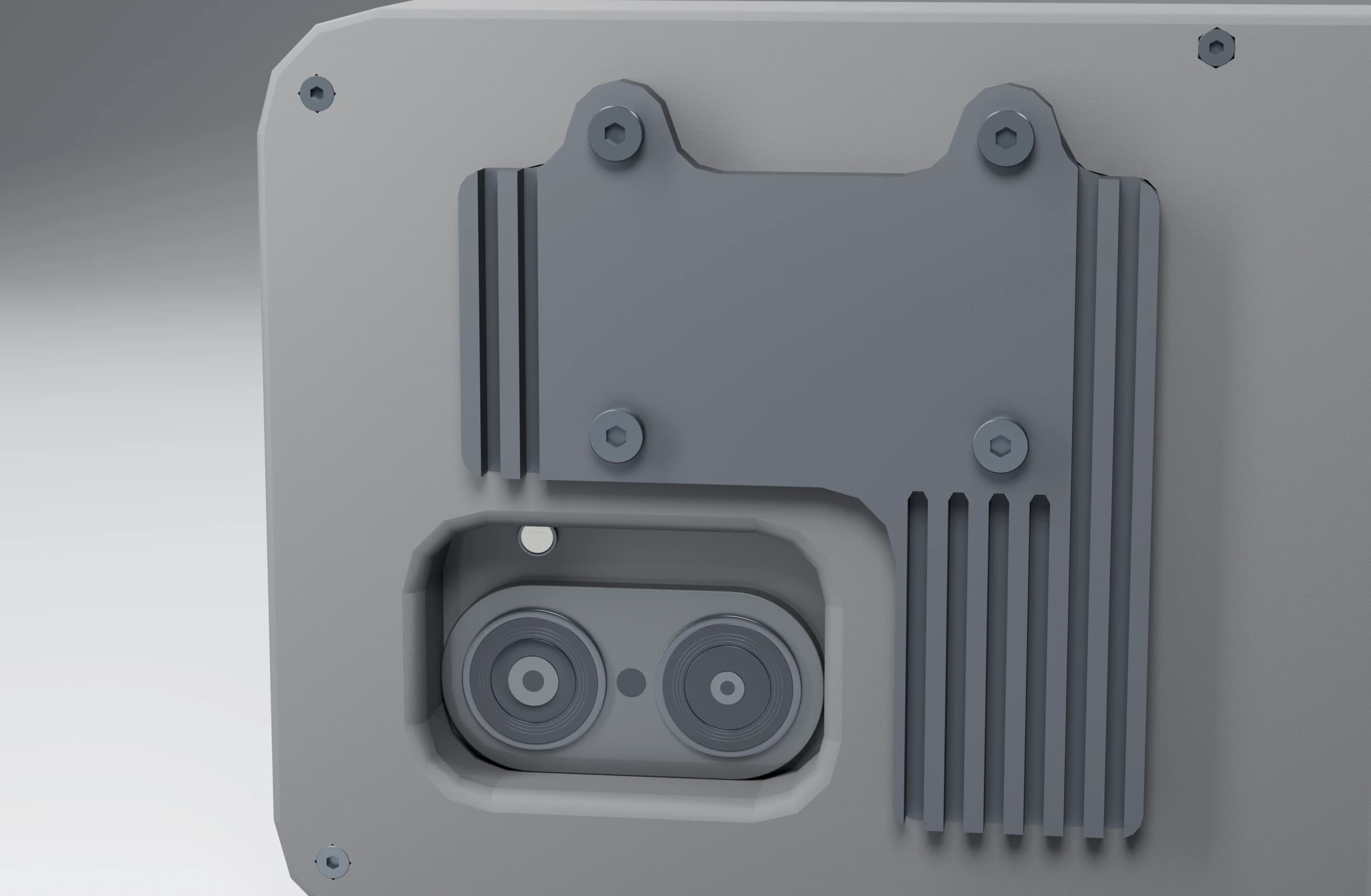 Cooling plate, mounting bracket and cameras